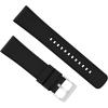 imageBARTON WATCH BANDS with Integrated quick release spring bars  Hybrid Silicone  Cordura Fabric WaterResistant Leather and Silicone Hybrid Watch Bands  Choice of Color ampamp Width 18mm 20mm 22mmBlack Stainless Buckle