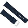 imageBARTON WATCH BANDS with Integrated quick release spring bars  Hybrid Silicone  Cordura Fabric WaterResistant Leather and Silicone Hybrid Watch Bands  Choice of Color ampamp Width 18mm 20mm 22mmNavy Blue Stainless Buckle