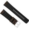imageBARTON WATCH BANDS with Integrated quick release spring bars  Hybrid Silicone  Cordura Fabric WaterResistant Leather and Silicone Hybrid Watch Bands  Choice of Color ampamp Width 18mm 20mm 22mmChocolate Brown Black Buckle