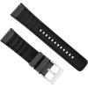 imageBARTON WATCH BANDS with Integrated quick release spring bars  Hybrid Silicone  Cordura Fabric WaterResistant Leather and Silicone Hybrid Watch Bands  Choice of Color ampamp Width 18mm 20mm 22mmSmoke Grey Stainless Buckle