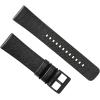 imageBARTON WATCH BANDS with Integrated quick release spring bars  Hybrid Silicone  Cordura Fabric WaterResistant Leather and Silicone Hybrid Watch Bands  Choice of Color ampamp Width 18mm 20mm 22mmBlack Leather Black Buckle