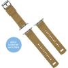 imageBarton Elite Silicone Watch Band  Compatible With Apple Smart Watches Two Lengths Included  Quick Release Premium Silicone Strap with Stainless Steel Buckle  Comfortable Durable Stylish Waterproof  Brown ampamp Khaki Tan Lining