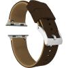 imageBarton Elite Silicone Watch Band  Compatible With Apple Smart Watches Two Lengths Included  Quick Release Premium Silicone Strap with Stainless Steel Buckle  Comfortable Durable Stylish Waterproof  Brown ampamp Khaki Tan Lining