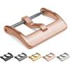 imageBarton Elite Watch Band Replacement Buckle  Brushed 316L Stainless Steel  16mm 18mm 20mm 22mm ampamp 24mmRose Gold