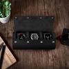 imageBarton Leather Watch Roll for 3 Watches  Convenient Organizer Case for Travel ampamp Storage  Fits Classic ampamp Smart Watches Up to 46mm  Compact Durable Lightweight Stylish  BrownBlack