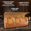 imageBarton Leather Watch Roll for 3 Watches  Convenient Organizer Case for Travel ampamp Storage  Fits Classic ampamp Smart Watches Up to 46mm  Compact Durable Lightweight Stylish  BrownBrown