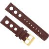 imageBarton Racing ampamp Rally Horween Leather Straps with Integrated Quick Release Spring Bars  Standard Length fits Wrists 5quot to 8quot18mm 19mm 20mm 21mm 22mm 23mm ampamp 24mm Watch Bands  Choose Strap Color ampamp WidthChocolate Rally Style  Gold Buckle