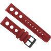 imageBarton Racing ampamp Rally Horween Leather Straps with Integrated Quick Release Spring Bars  Standard Length fits Wrists 5quot to 8quot18mm 19mm 20mm 21mm 22mm 23mm ampamp 24mm Watch Bands  Choose Strap Color ampamp WidthCrimson Red Rally Style  Black Buckle