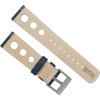 imageBarton Racing ampamp Rally Horween Leather Straps with Integrated Quick Release Spring Bars  Standard Length fits Wrists 5quot to 8quot18mm 19mm 20mm 21mm 22mm 23mm ampamp 24mm Watch Bands  Choose Strap Color ampamp WidthNavy Blue Rally Style  Gunmetal Buckle