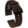 image22mm Chocolate Brown  BARTON Canvas Quick Release Watch Band Straps  Choose Color ampamp Width  18mm 20mm or 22mm  Black PVD Buckle