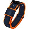 Dark Blue / Orange Edges - Black PVD