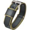 imageBARTON Elite NATO Style Watch Strap  18mm 20mm 22mm or 24mm  Seat Belt Nylon Watch BandsSlate Grey  Tan