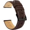 imageBARTON Suede Leather Watch Bands  Quick Release  Choose Strap Color ampamp Size  18mm 19mm 20mm 21mm 22mm 23mm ampamp 24mm Watch StrapsRoot Brown Black PVD Buckle