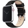 imageBARTON WATCH BANDS  Alligator Grain Leather Watch Bands Compatible with Apple Watch Models  1 2 3 4 5 6 7 8 9 10 SE Ultra ampamp Ultra 2Black  Stainless Hardware