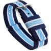 imageBARTON WATCH BANDS  Ballistic Nylon NATO Style Straps  Choice of Color Length ampamp Width 18mm 20mm 22mm or 24mmNavySkyIvory Well Aware