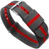 imageBARTON WATCH BANDS  Ballistic Nylon NATO Style Straps  Choice of Color Length ampamp Width 18mm 20mm 22mm or 24mmSmokeCherry