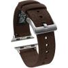 imageBARTON WATCH BANDS  Canvas Watch Bands Compatible with Apple Watch Models  1 2 3 4 5 6 7 8 9 10 SE Ultra ampamp Ultra 2Chocolate Brown