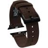 imageBARTON WATCH BANDS  Canvas Watch Bands Compatible with Apple Watch Models  1 2 3 4 5 6 7 8 9 10 SE Ultra ampamp Ultra 2Chocolate Brown Black PVD Hardware