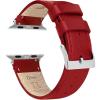 imageBARTON WATCH BANDS  Crimson Red Top Grain Leather Watch Bands Compatible with Apple Watch Models  1 2 3 4 5 6 7 8 9 10 SE Ultra ampamp Ultra 2  42mm44mm45mm49mm