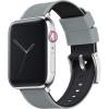 imageBARTON WATCH BANDS  Elite Silicone Watch Bands Compatible with Apple Watch Models  1 2 3 4 5 6 7 8 9 10 SE Ultra ampamp Ultra 2Cool Grey Top  Black Bottom
