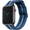 imageBARTON WATCH BANDS  Military Style Nylon Watch Bands Compatible with Apple Watch Models  1 2 3 4 5 6 7 8 9 10 SE Ultra ampamp Ultra 2Twotoned Blue Black Hardware