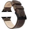 Saddle Brown Leather / White Stitching (Black Hardware)