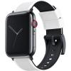 imageBARTON WATCH BANDS  White Top ampamp Black Bottom Black PVD Hardware Elite Silicone Watch Bands Compatible with Apple Watch Models  1 2 3 4 5 6 7 8 9 10 SE Ultra ampamp Ultra 2  38mm40mm41mm