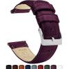 imageBARTON WATCH BANDS 12mm Merlot  Alligator Grain  Quick Release Leather Watch Bands