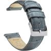 imageBARTON WATCH BANDS 12mm Smoke Grey  Alligator Grain  Quick Release Leather Watch Bands