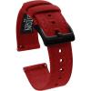 imageBARTON WATCH BANDS 18mm Crimson Red  Canvas Quick Release Watch Band Straps  Choose Color ampamp Width  18mm 20mm or 22mm  Black PVD Buckle