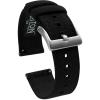 imageBARTON WATCH BANDS Quick Release Canvas Watch Band Straps Black 20mm