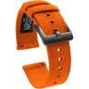 imageBarton Canvas Watch Band 20 mm  Quick Release Premium Canvas Strap with Gunmetal Gray Stainless Steel Buckle  Compatible with Classic ampamp Smart Watches  Breathable Comfortable Durable  Pumpkin Orange
