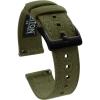 imageBarton Canvas Watch Band 20mm  Quick Release Premium Canvas Strap with PVD Black Buckle  Compatible with Classic ampamp Smart Watches  Breathable Comfortable Durable  Army Green