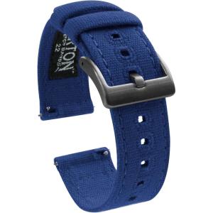 image20mm Royal Blue  BARTON Canvas Quick Release Watch Band Straps with Gunmetal Grey Buckles  Choose Color ampamp Width  18mm 20mm or 22mm