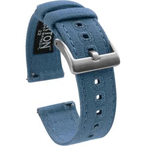 image22mm Nantucket Blue  BARTON Canvas Quick Release Watch Band Straps  Choose Color ampamp Width  18mm 19mm 20mm 21mm 22mm 23mm or 24mm