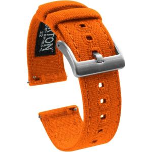 image22mm Pumpkin  BARTON Canvas Quick Release Watch Band Straps  Choose Color ampamp Width  18mm 19mm 20mm 21mm 22mm 23mm or 24mm