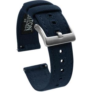 imageBARTON Canvas Quick Release Watch Band Straps  Choose Color ampamp Width  18mm 19mm 20mm 21mm 22mm 23mm or 24mmNavy Blue