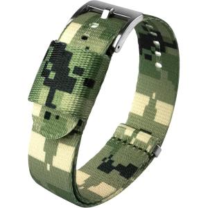 imageBARTON Elite NATO Style Watch Strap  18mm 20mm 22mm or 24mm  Seat Belt Nylon Watch BandsDigital Camouflage