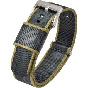 imageBARTON Elite NATO Style Watch Strap  18mm 20mm 22mm or 24mm  Seat Belt Nylon Watch BandsSlate Grey  Tan