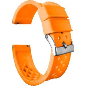 imageBARTON TropicalStyle 20 Watch Bands  Quick Release  Choose Strap Color ampamp Size  18mm 19mm 20mm 21mm 22mm 23mm ampamp 24mm Watch StrapsOrange