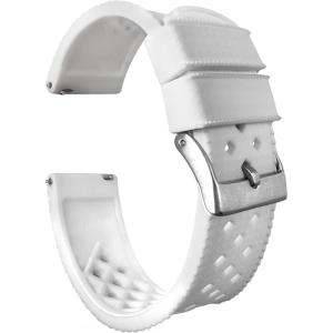 imageBARTON TropicalStyle 20 Watch Bands  Quick Release  Choose Strap Color ampamp Size  18mm 19mm 20mm 21mm 22mm 23mm ampamp 24mm Watch StrapsWhite