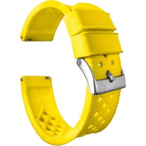 imageBARTON TropicalStyle 20 Watch Bands  Quick Release  Choose Strap Color ampamp Size  18mm 19mm 20mm 21mm 22mm 23mm ampamp 24mm Watch StrapsYellow