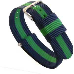 imageBARTON WATCH BANDS  Ballistic Nylon NATO Style Straps  Choice of Color Length ampamp Width 18mm 20mm 22mm or 24mmNavyShamrock