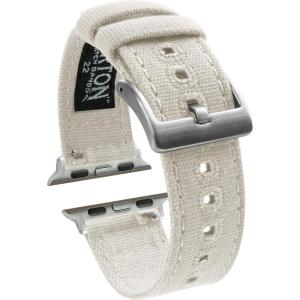 imageBARTON WATCH BANDS  Canvas Watch Bands Compatible with Apple Watch Models  1 2 3 4 5 6 7 8 9 10 SE Ultra ampamp Ultra 2Linen White