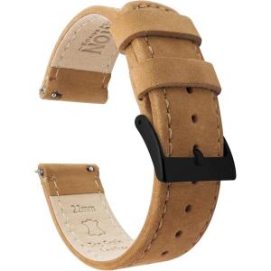 imageBARTON WATCH BANDS  Top Grain Leather Watch Bands Compatible with Apple Watch Models  1 2 3 4 5 6 7 8 9 10 SE Ultra ampamp Ultra 2Gingerbread Leather  Gingerbread Stitching