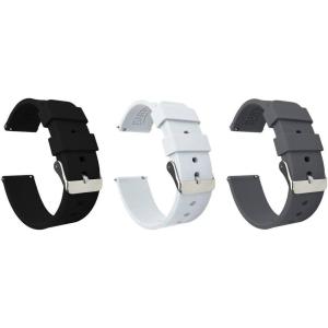 imageBARTON WATCH BANDS 20mm Soft Silicone Quick Release Straps Bundle