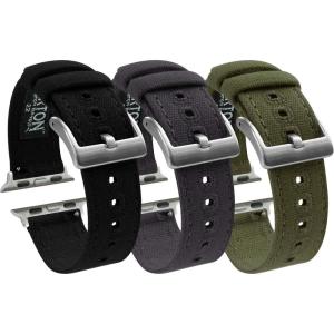 imageBarton Canvas Watch Bands  3 Color Bundle  Compatible with All Apple Watches  42mm ampamp 44mm