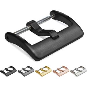 imageBarton Elite Watch Band Replacement Buckle  Brushed 316L Stainless Steel  16mm 18mm 20mm 22mm ampamp 24mmBlack