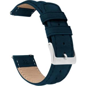 imageBarton Racing ampamp Rally Horween Leather Straps with Integrated Quick Release Spring Bars  Standard Length fits Wrists 5quot to 8quot18mm 19mm 20mm 21mm 22mm 23mm ampamp 24mm Watch Bands  Choose Strap Color ampamp WidthNavy Blue Classic Style