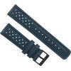imageBarton Racing ampamp Rally Horween Leather Straps with Integrated Quick Release Spring Bars  Standard Length fits Wrists 5quot to 8quot18mm 19mm 20mm 21mm 22mm 23mm ampamp 24mm Watch Bands  Choose Strap Color ampamp WidthNavy Blue Racing Style  Black Buckle